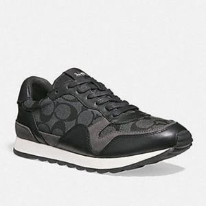 Coach Men's C142 Runner Logo Sneaker Black/Black FG1945